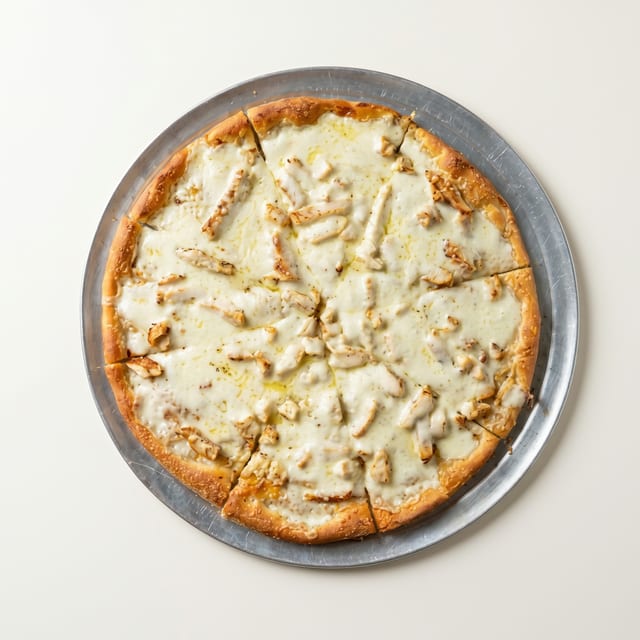 Chicken Alfredo Pizza.